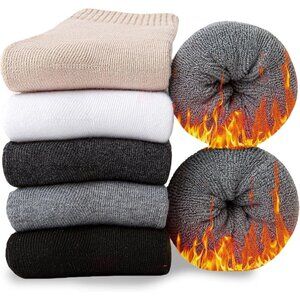 Women’s Winter Socks 5 Pairs Warm Thermal Thick Cozy Boot Crew Socks 5 10